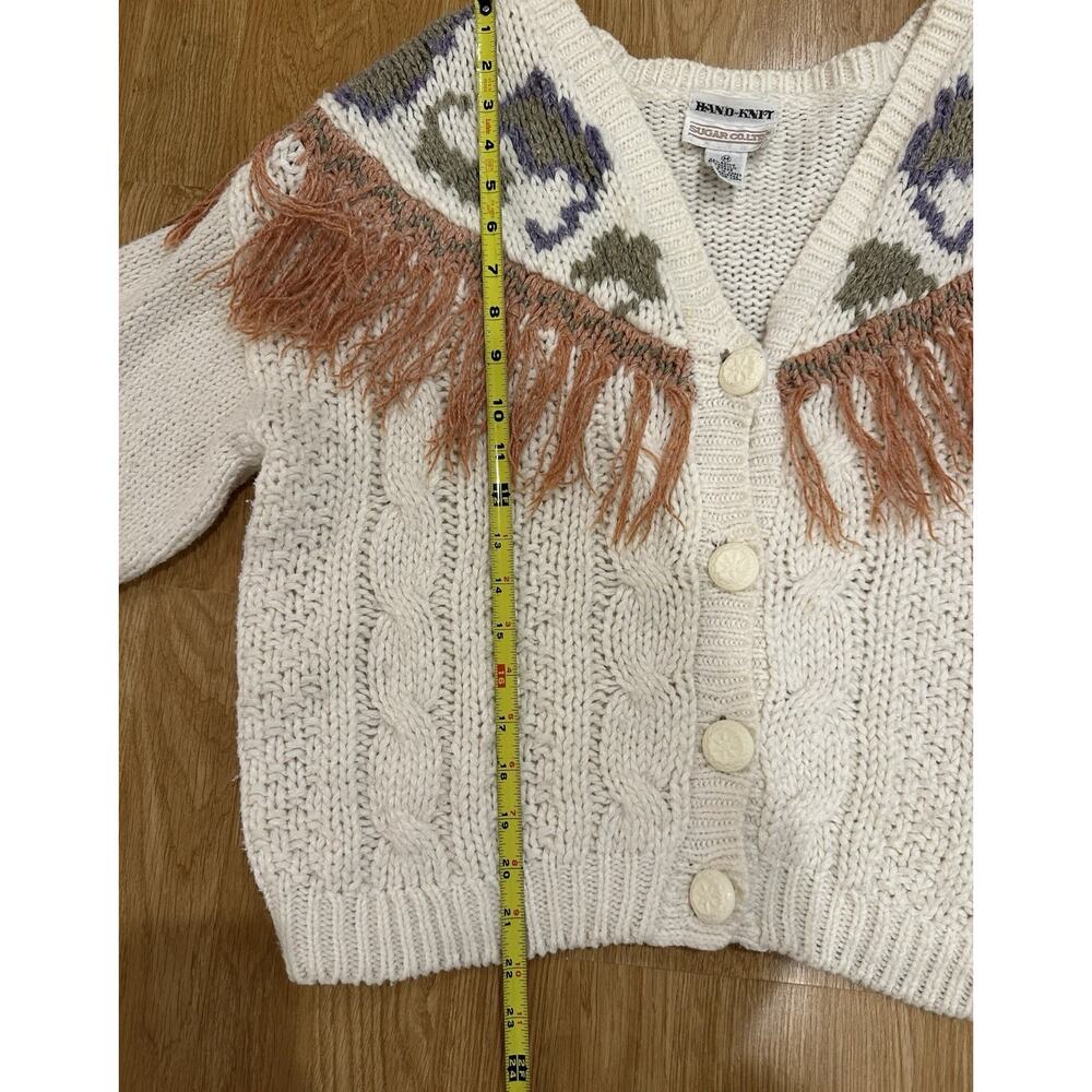 Vintage Sugar Co. LTD Hand Knit Sweater, Size Medium - Picture 5 of 6